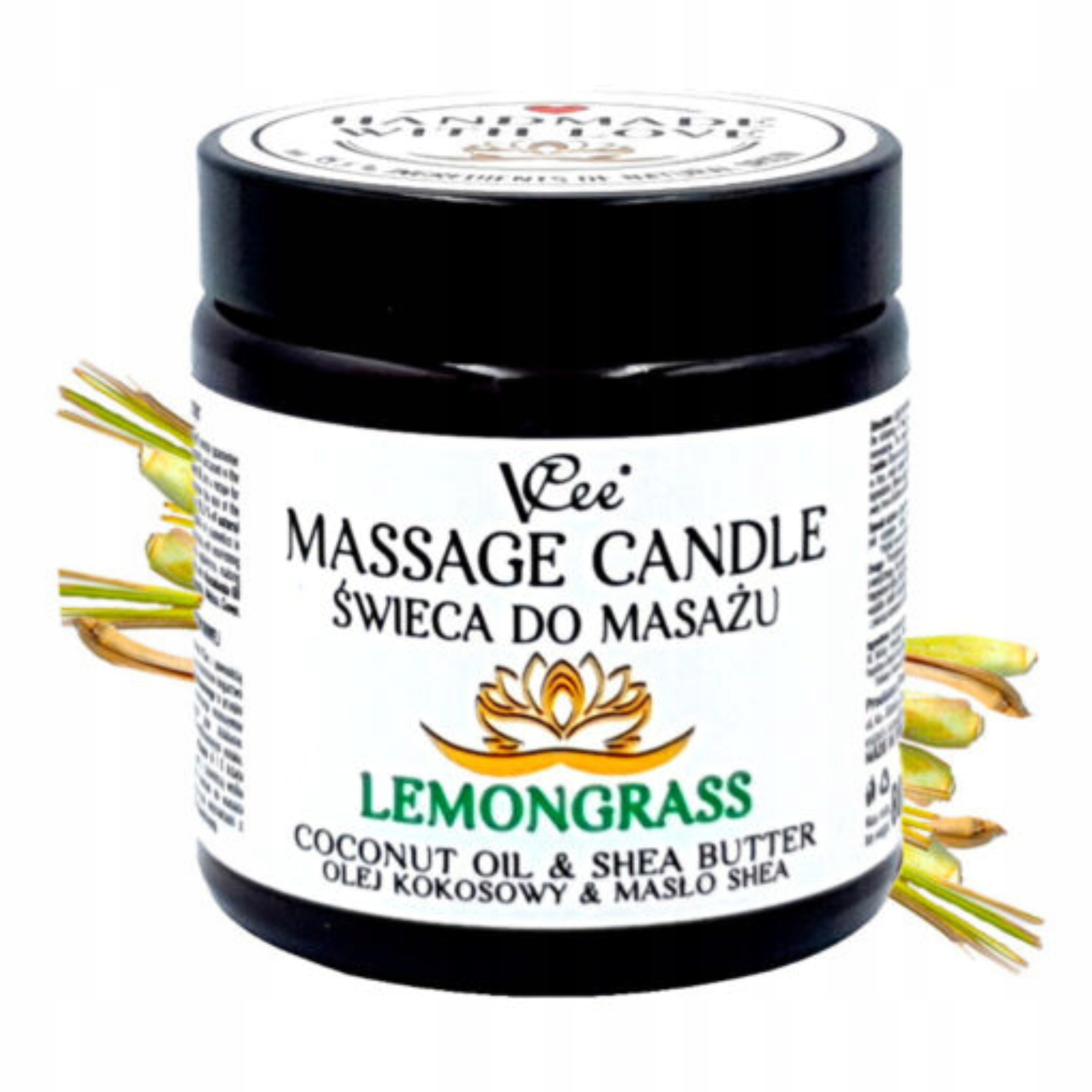 

Świeca do masażu nawilżająca Lemongrass VCee