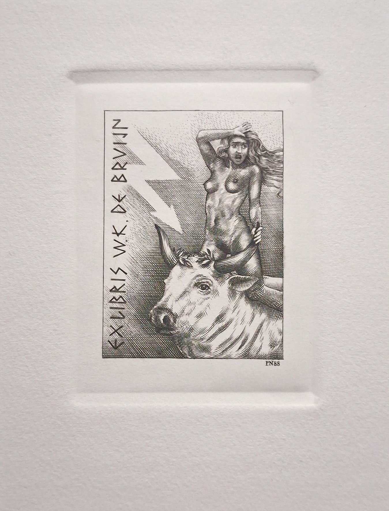 *KP* Naszarkowski Piotr - Ex libris W.K. de Bruijn, C2, 1988