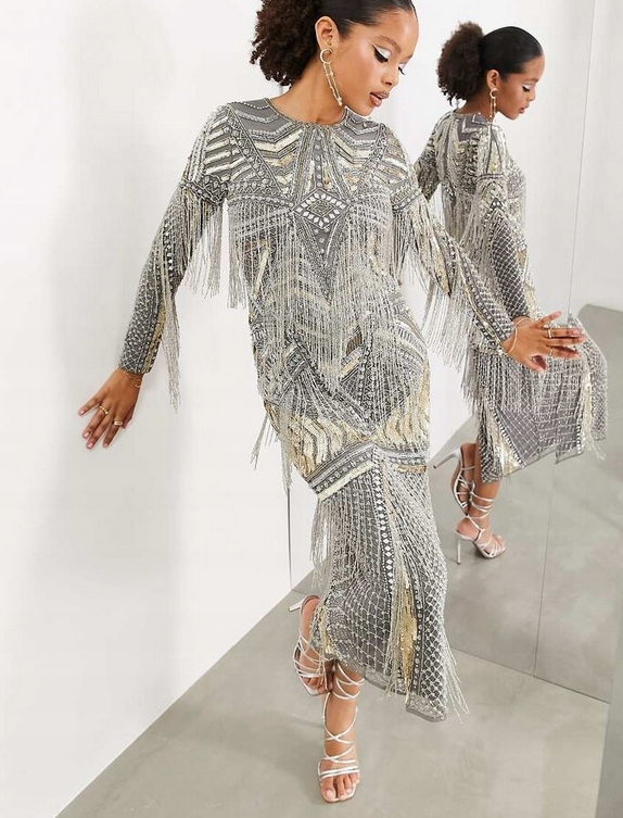 Zdobené Šaty Flitry S Korálky Edice 36 S