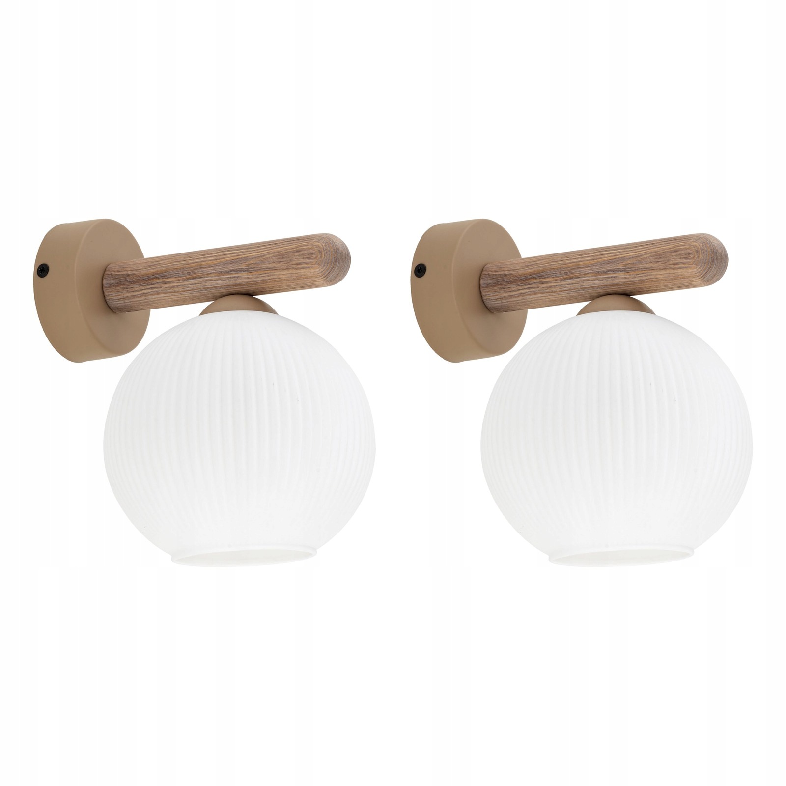 Tk Lighting Sada 2 x nástěnných svítidel Lampa Svítidlo Bílá Klasický Dřevo