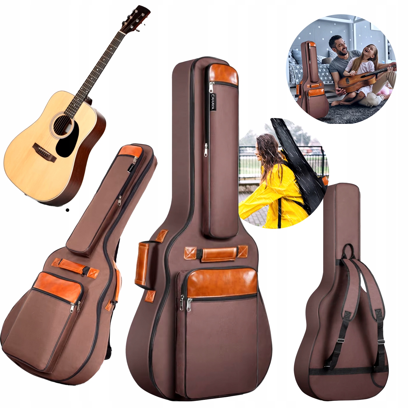 Obal pro Akustickou Kytaru Voděodolný Zesílený Profesionální pouzdro