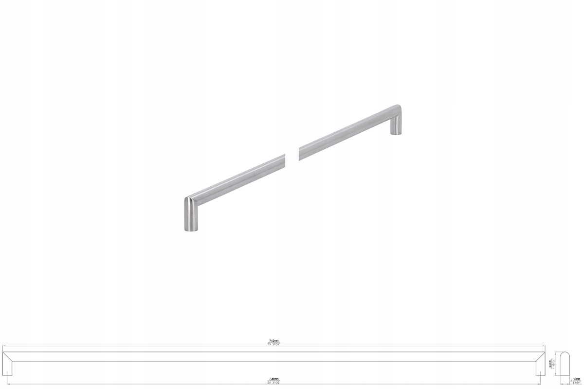 Nábytkový držiak Siro 1406-748N1 nerezová oceľ brúsená