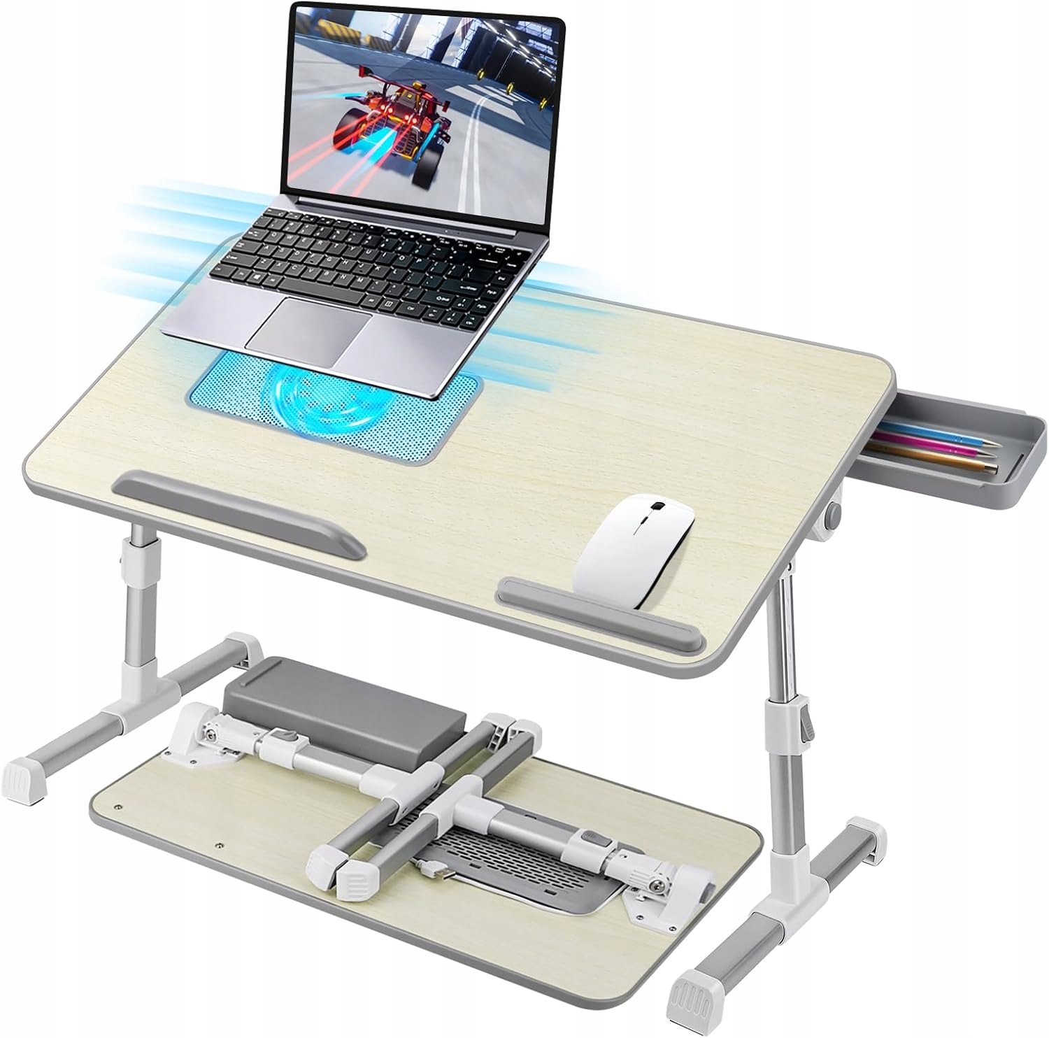 Stolik pod laptopa do łóżka regulowana wysokość i kąt nachylenia składany