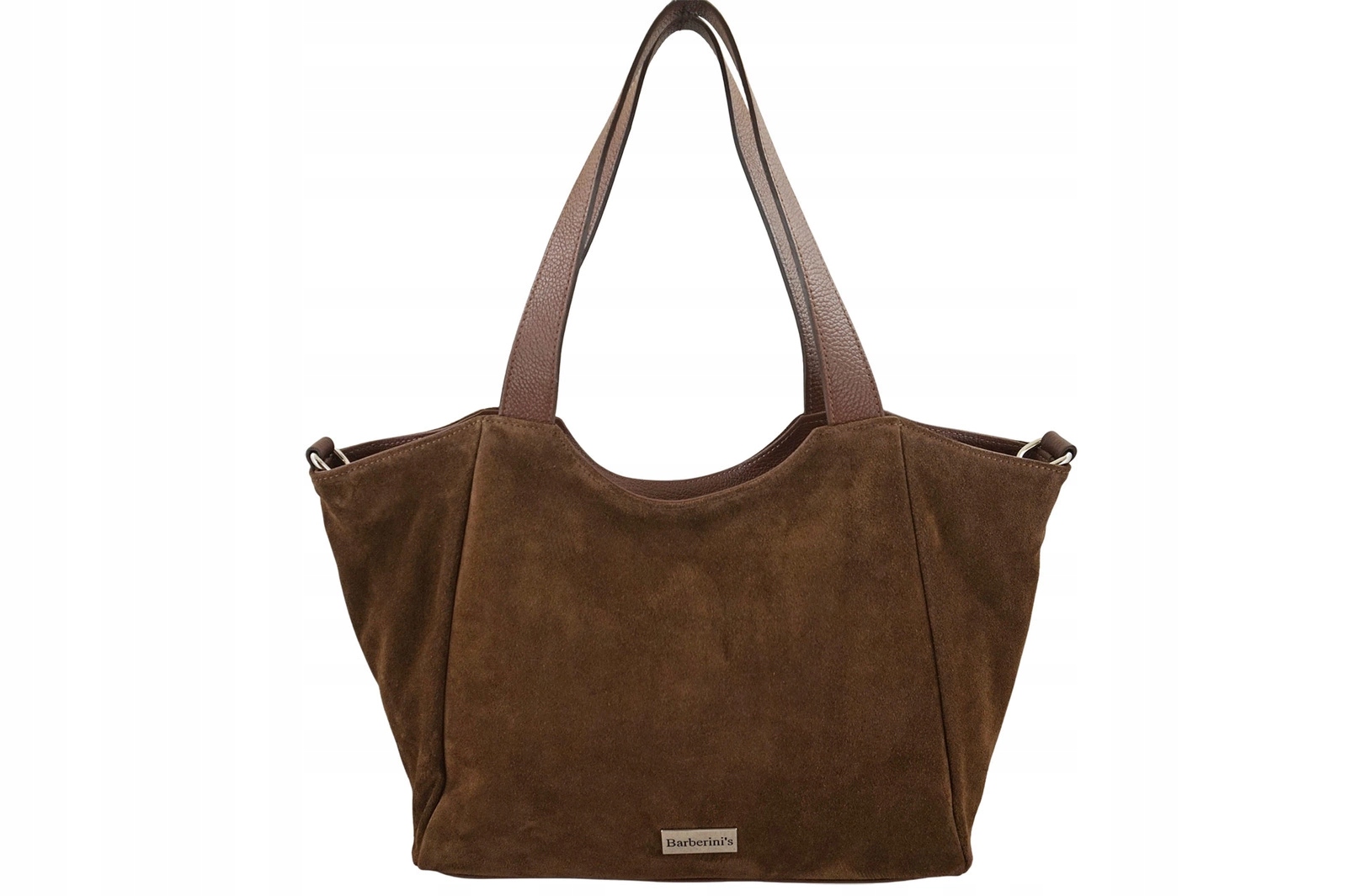 Dámská semišová kabelka typu vak Hnědá