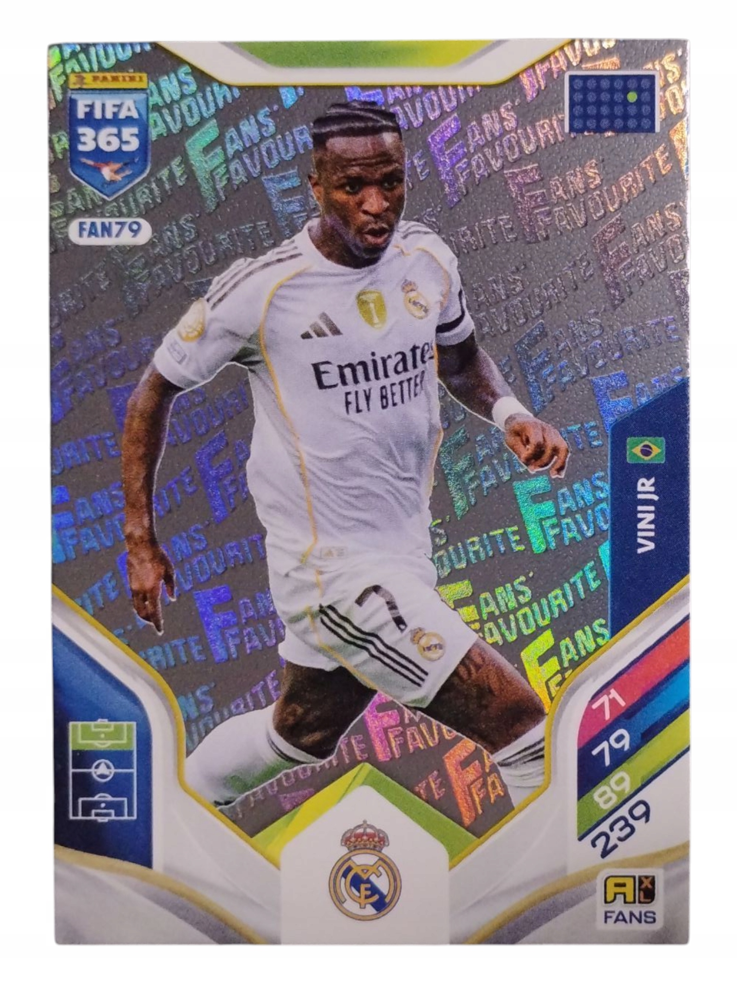 Panini Fifa 365 2026 Fans Favourite Vinicius Jr. Real Madryt FAN79