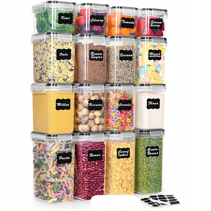 Krabice Na Potraviny Skladovací Nádoby Hermetické 16 Ks Dárek