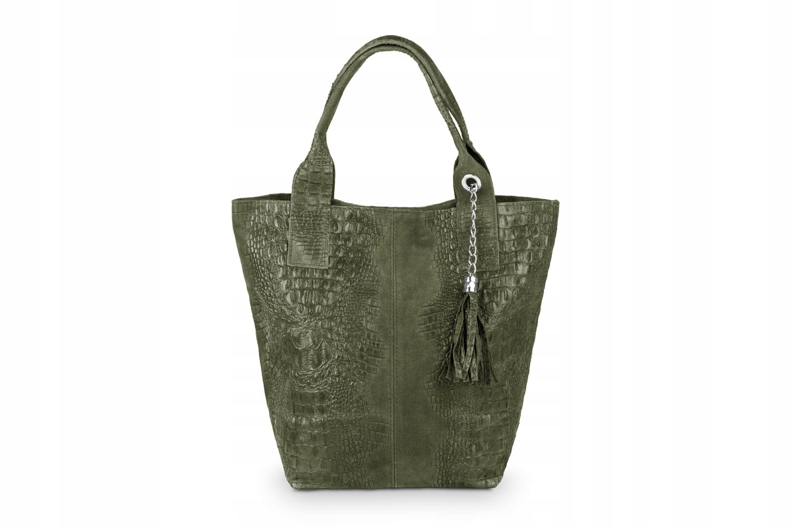 

Torba Skórzana Vera Pelle Krokodyl Worek Khaki