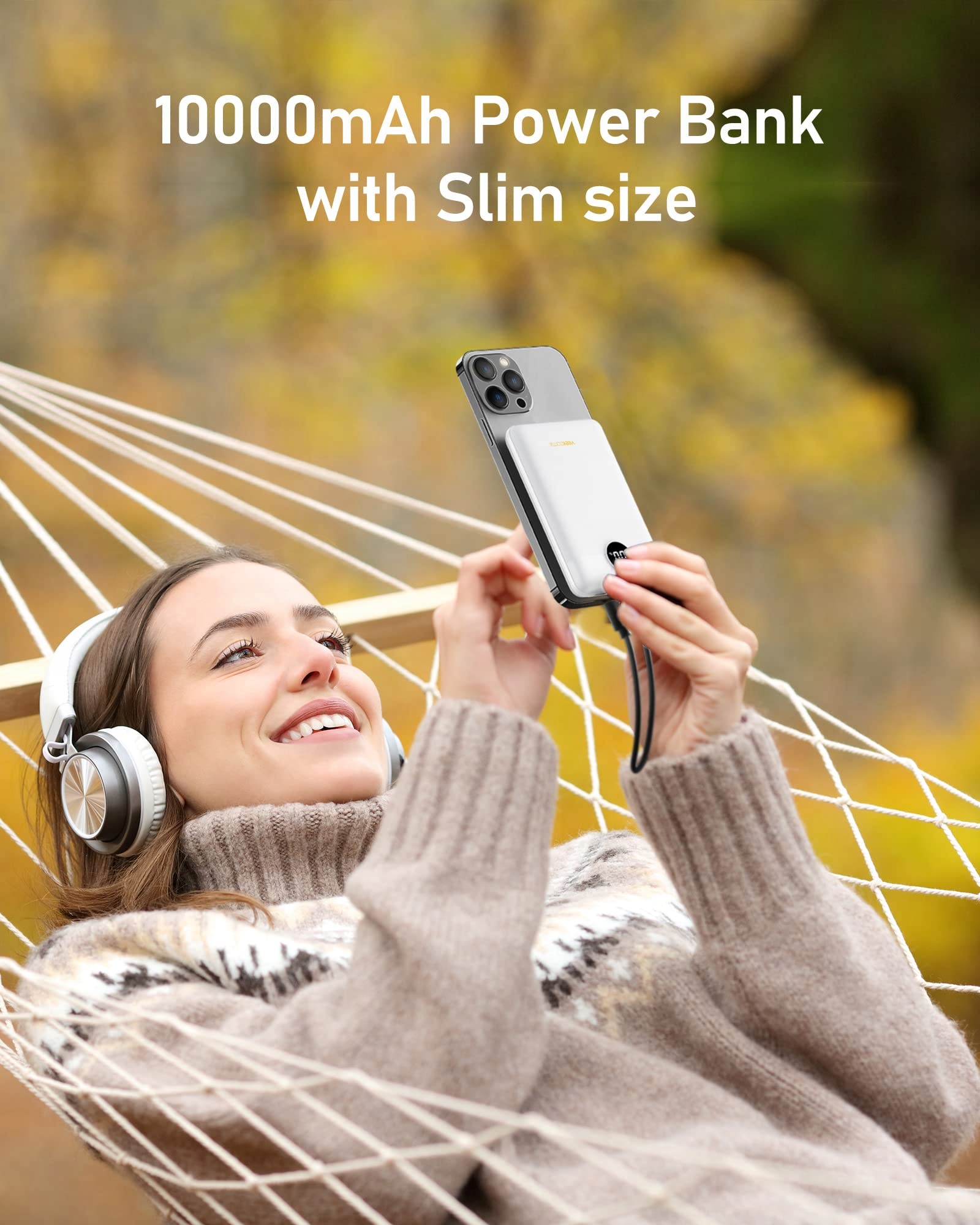VEEKTOMX 10000mAh Powerbank, 22.5W USB-C for iPhone, Samsung, Huawei — miniatura 5