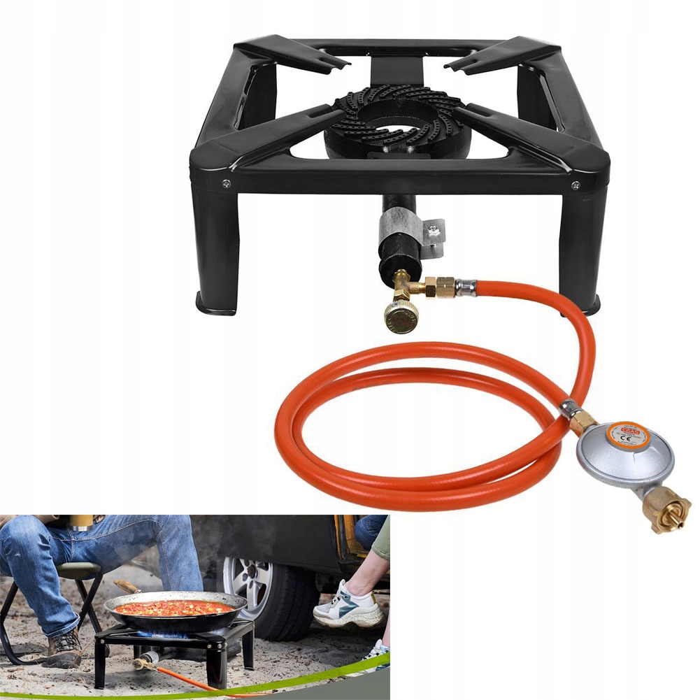 Plynová Stolička Litinový Hořák Na Láhve Turistický Vařič S Hadicí Reduktor