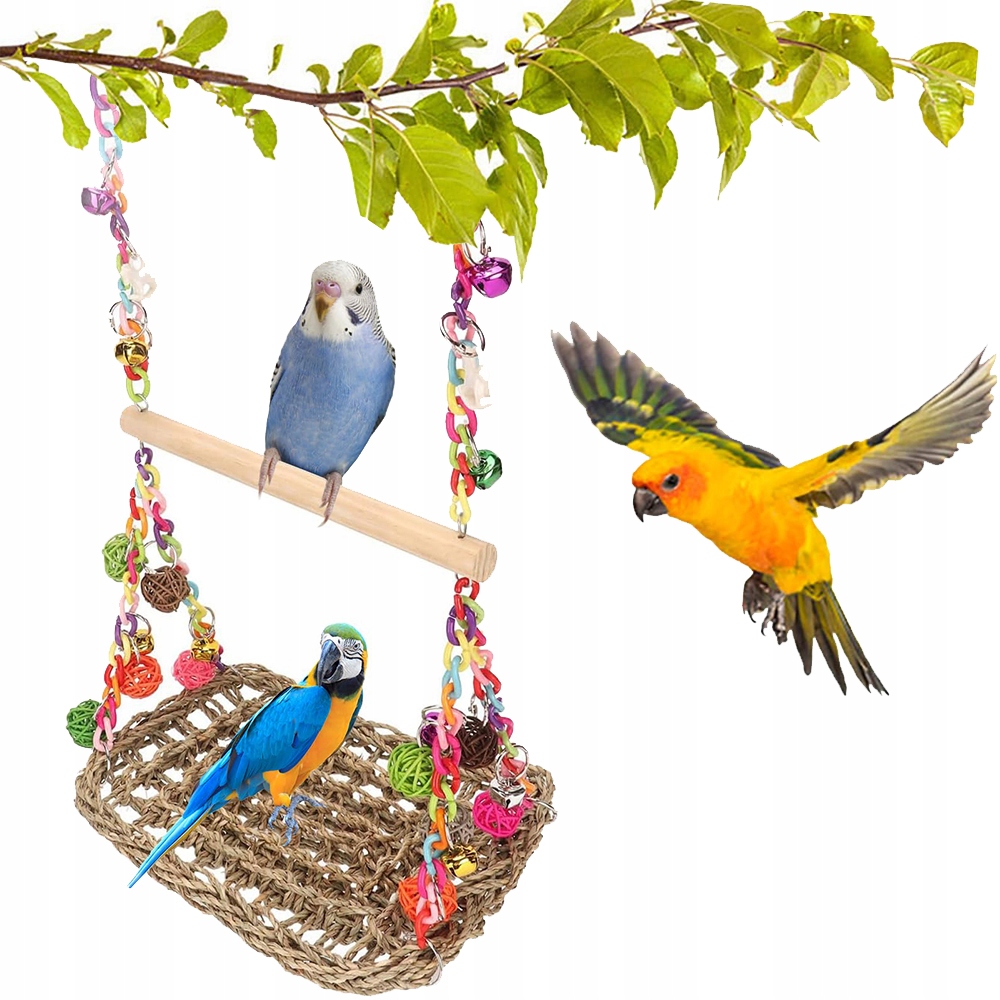 Levně Přírodní Hračka Houpací Síť Nimfa Pro Papoušky 20 CM