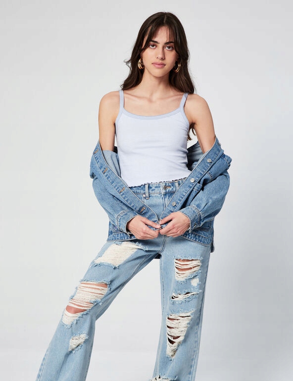 

Jennyfer_niebiesko Biały Top W Paski R.xxs/xs