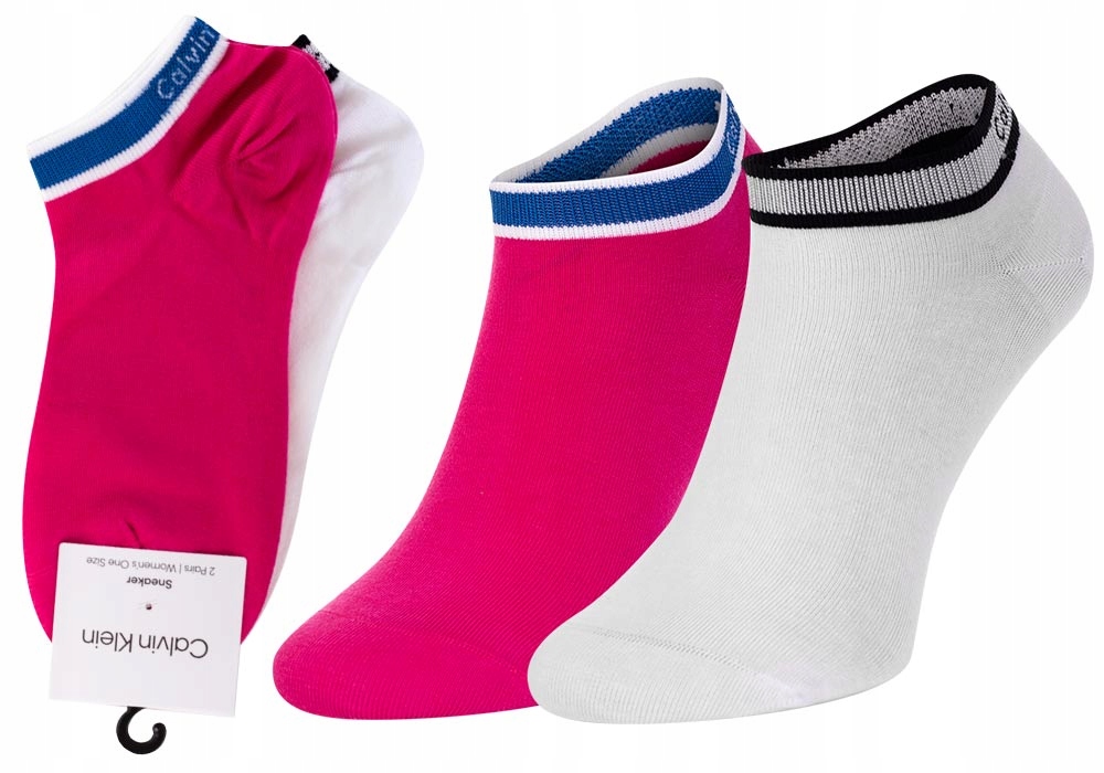 

Calvin Klein Skarpetki Stopki 2P White/pink r37-41