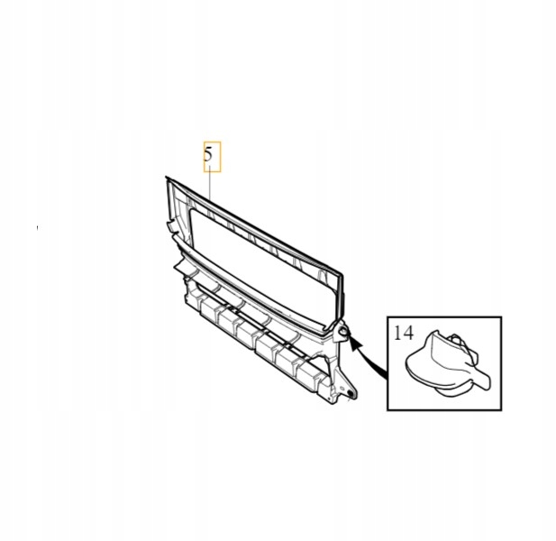 Volvo C40 horní volant vzduchu Oe