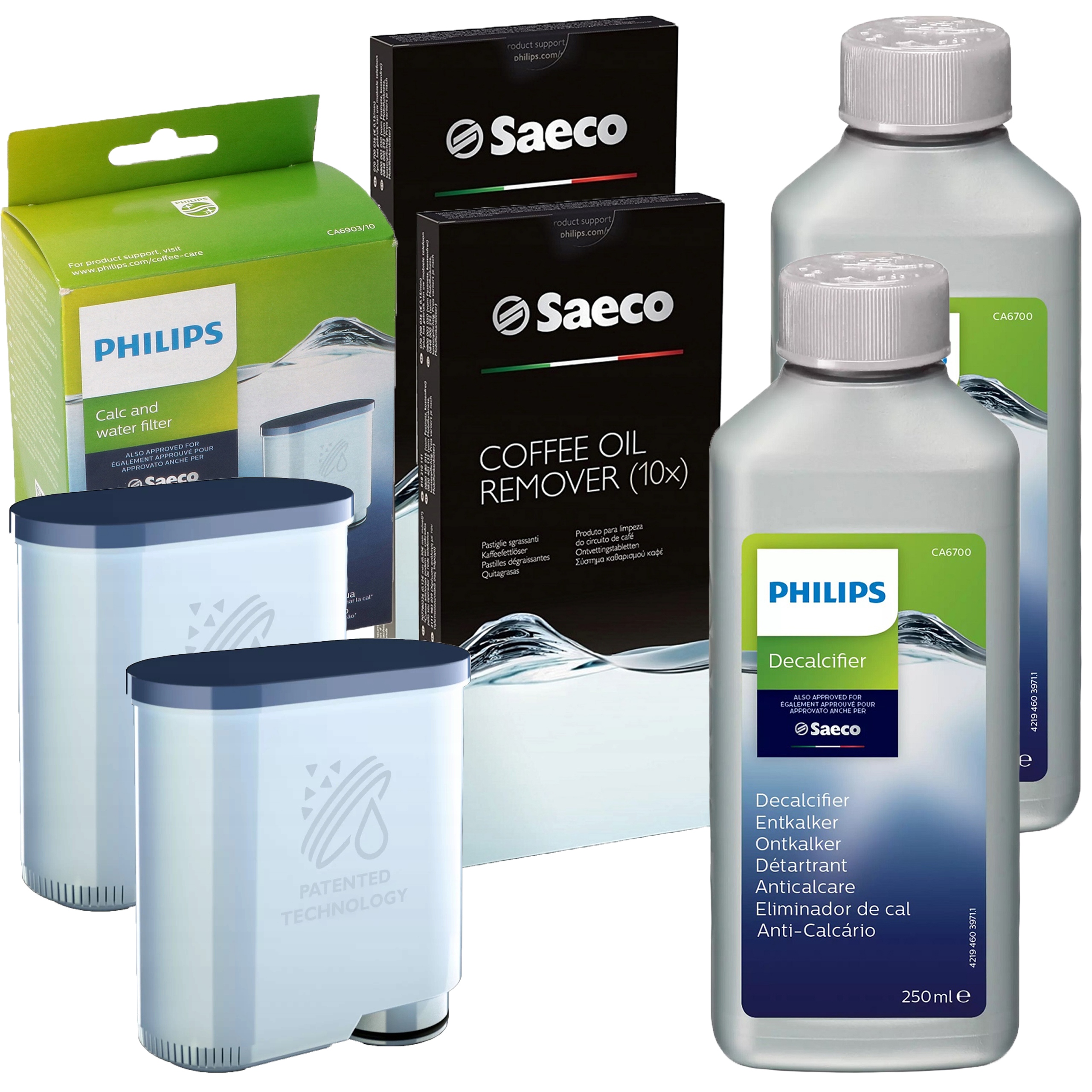 Sada na čistenie kávovaru Saeco Philips Odvápňovač Tablety Filter