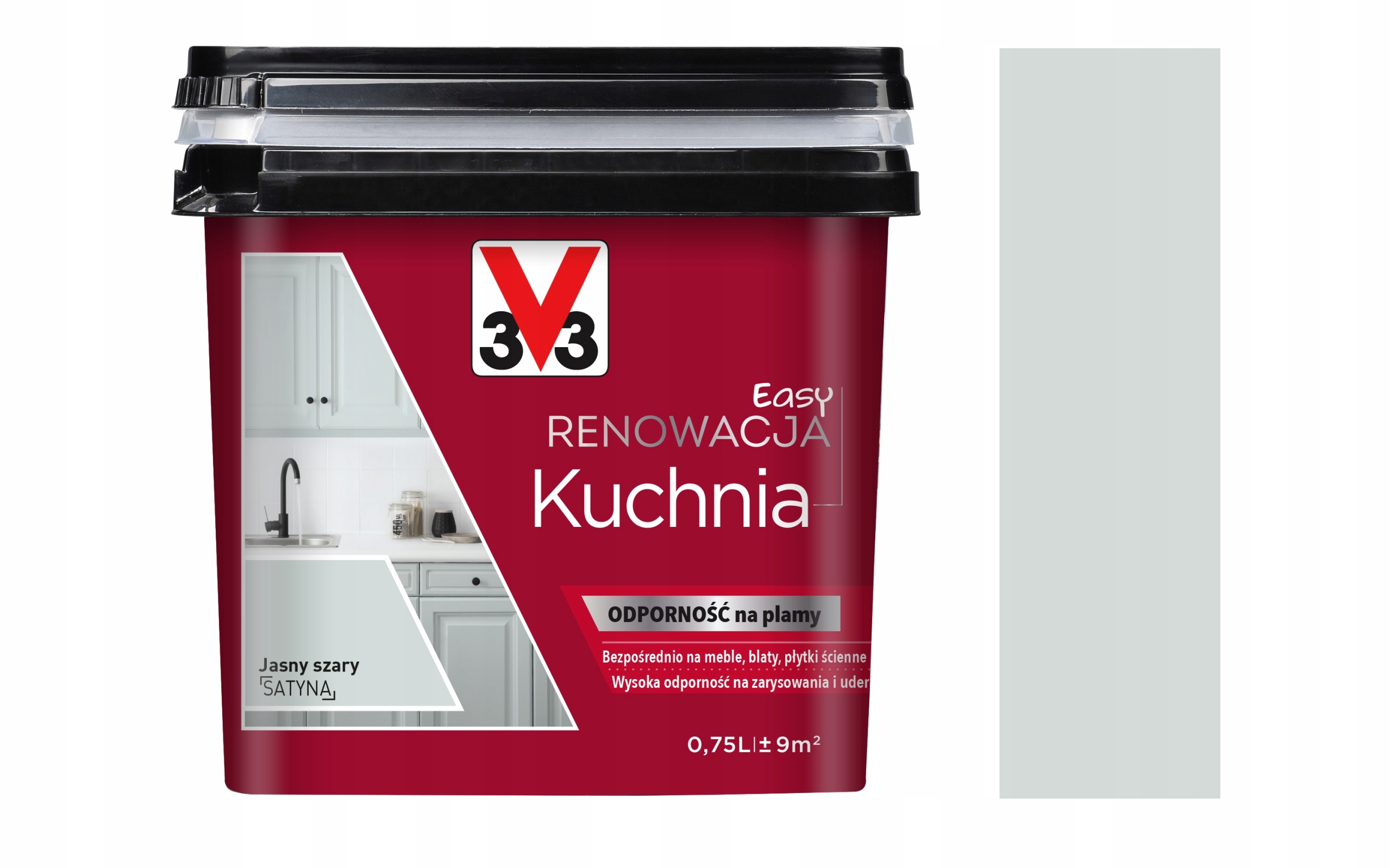 Farba V33 Easy Renowacja Kuchnia Jasny Szary 0.75L