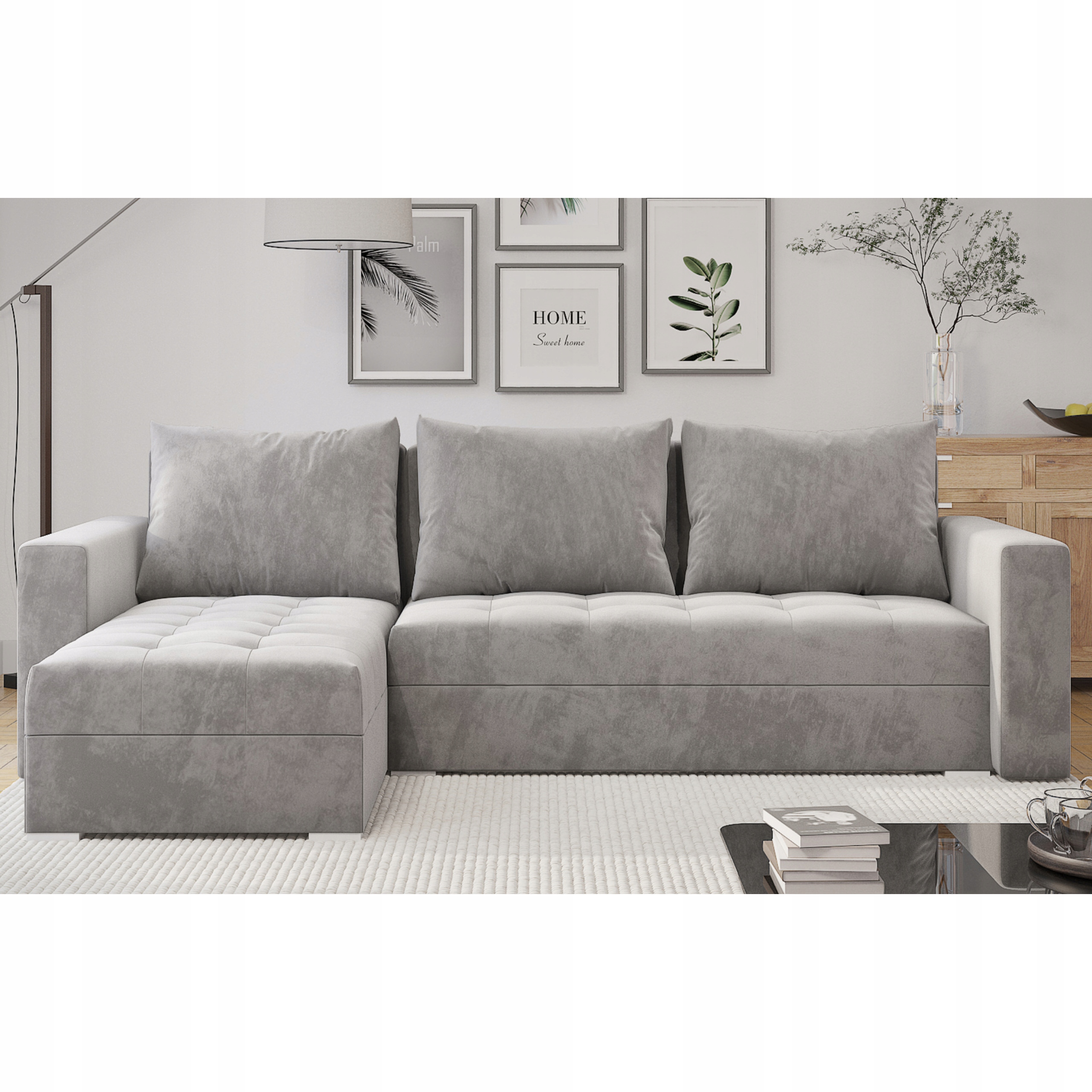 Narożnik z funkcją spania FORSET sprężyny bonell Głębokość mebla 145 cm