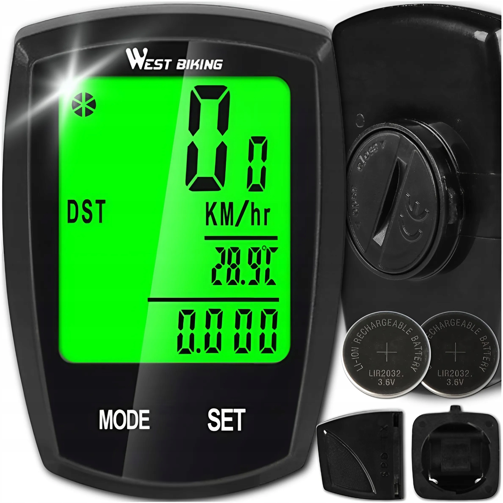 LICZNIK BEZPREWODOWY ROWEROWY na rower TERMOMETR TRYB NOCNY PODŚWIETLANY Stan opakowania oryginalne
