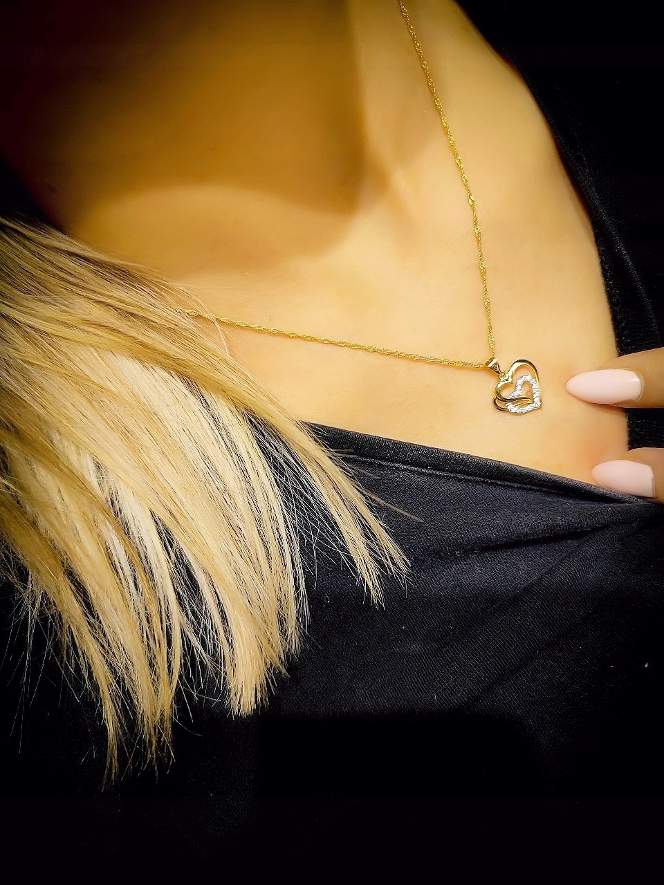 Złoty Łańcuszek 925 Serce Serduszko Grawer Kolekcja Na Święta Urodziny Pod Choinkę