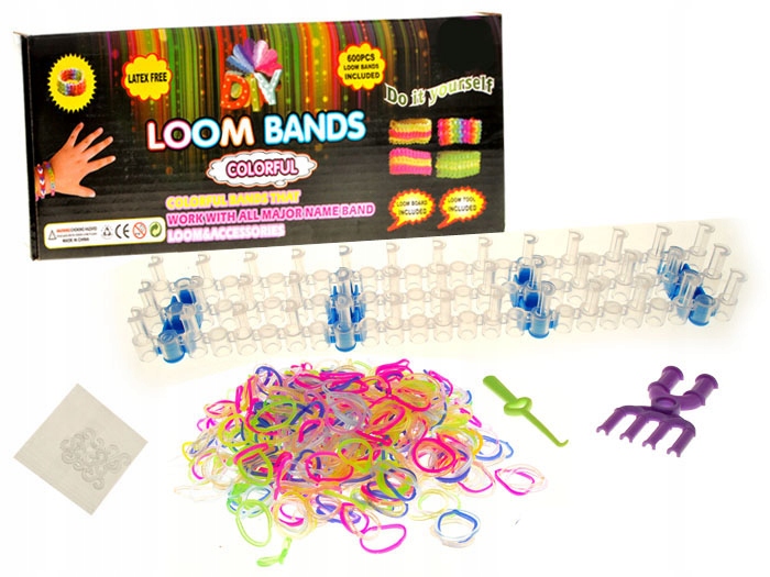 

Gumki kolorowe Loom Bands oryginalne 600szt ZA0995