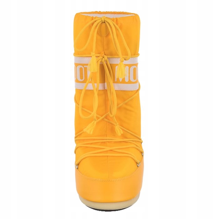 Buty Śniegowce Moon Boot Nylon 14004400084 Żółte Wzór dominujący logo