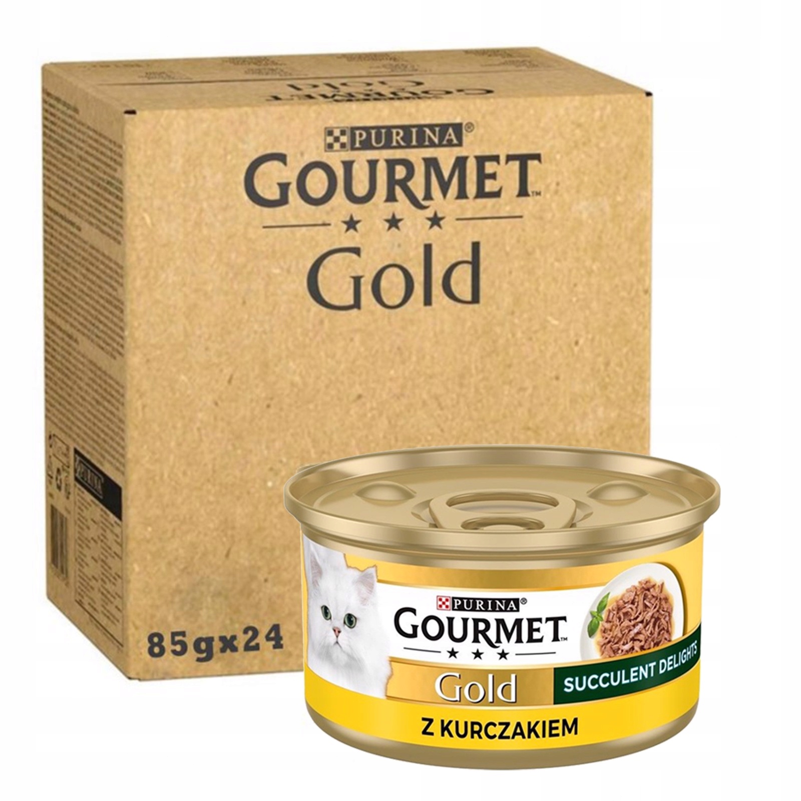 Levně Gourmet Gold Succulent Delights krmivo pro kočky s kuřecím masem 85 g x 24 ks