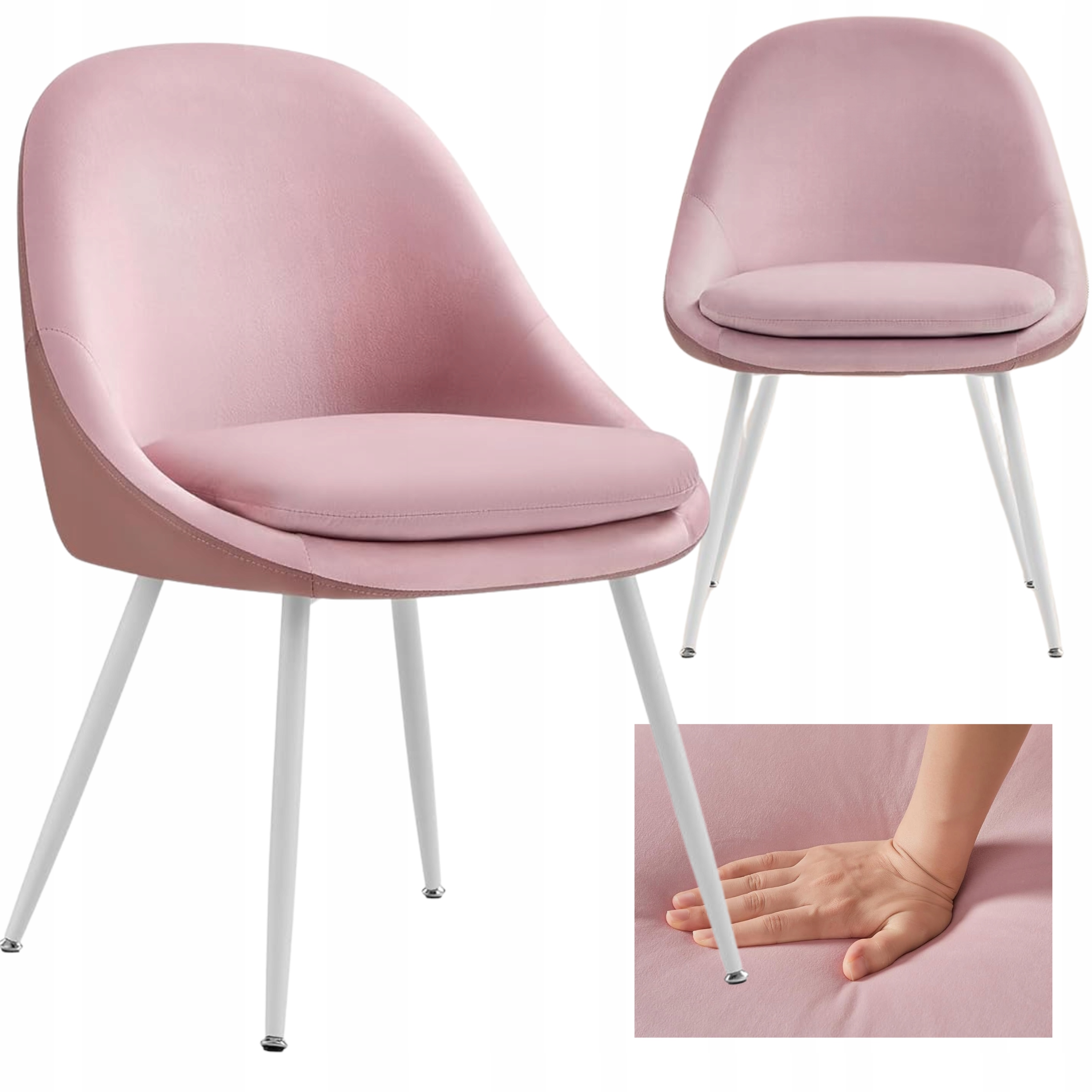 Čalúnená stolička do jedálne a obývacej izby Kancelárie Ružové kreslo Sedadlo