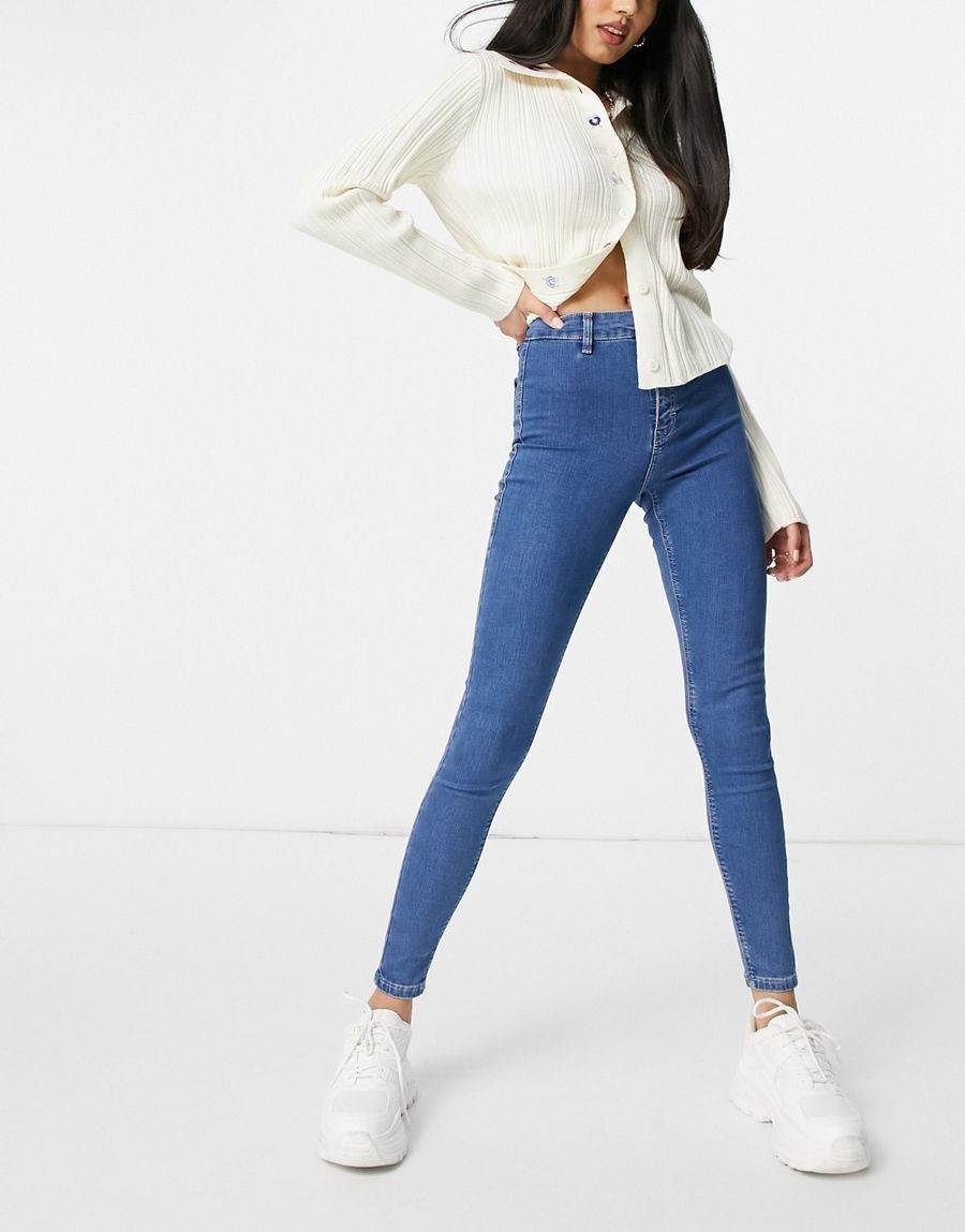 TOPSHOP NIEBIESKIE SPODNIE JEANSY RURKI 28/30 1VAE