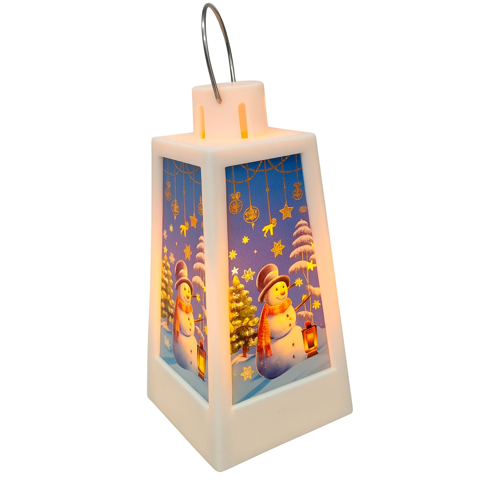 2 x vánoční lucerna s Led vitráží 22 x 14 x 11 cm S
