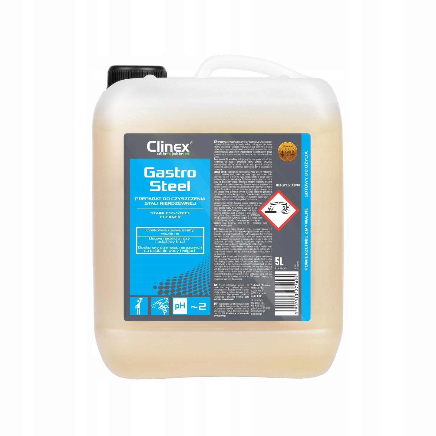 

Czyszczenie Stali Nierdzew Clinex Gastro Steel 5L