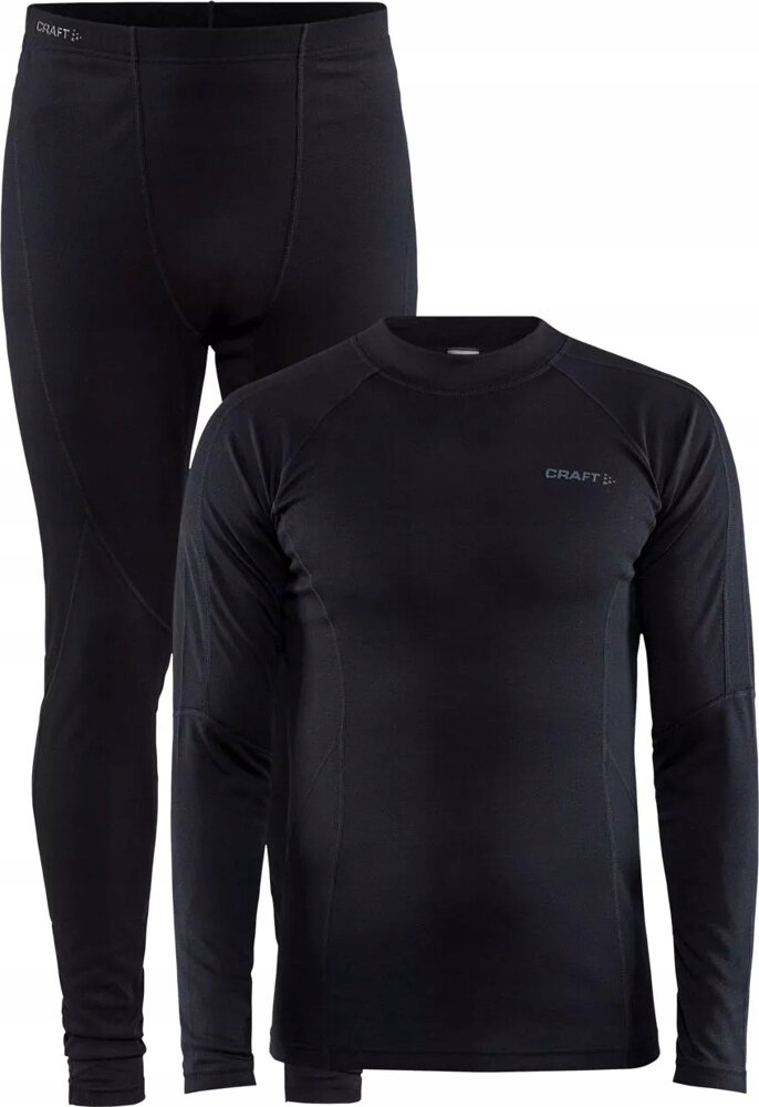 Pánský zimní komplet spodního prádla Craft Core Warm Baselayer Set vel. L Černý