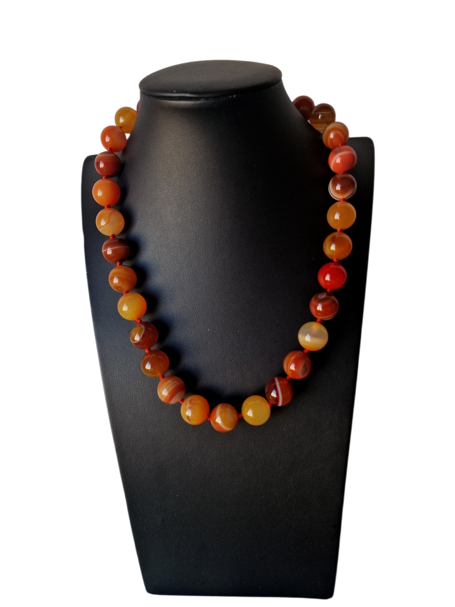 Vintage Karneol Náhrdelník Kameny Izidy Tantra Bohatství Dobrá Aura
