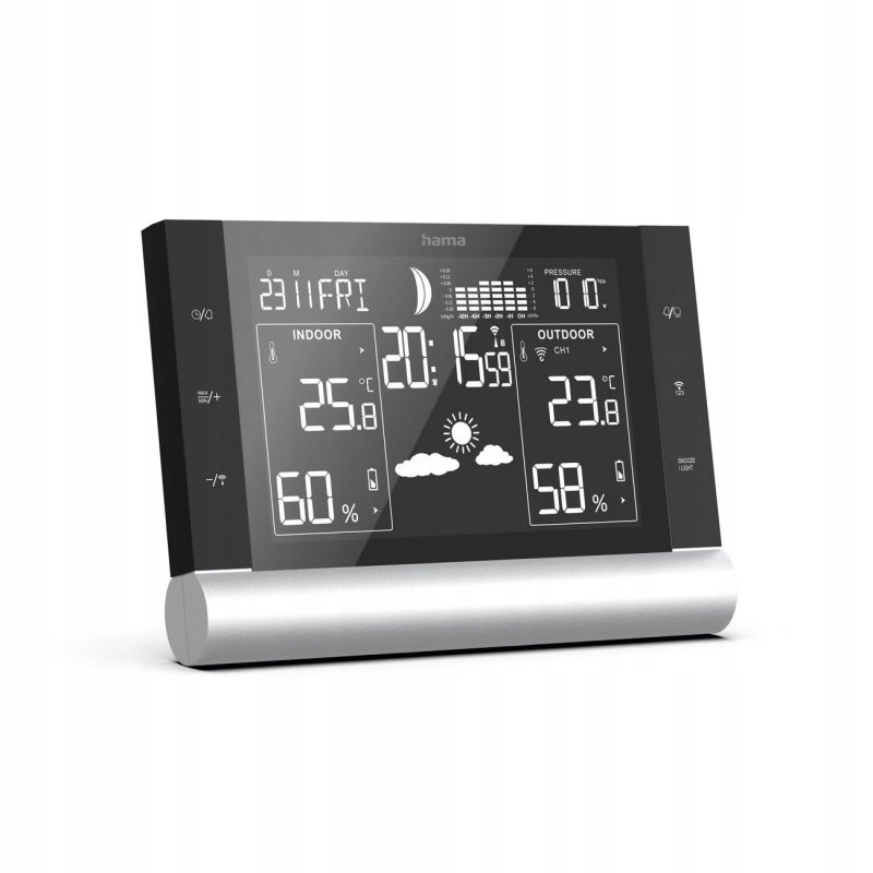 Meteorologická stanica Black Line Plus – vlhkomer – čierna