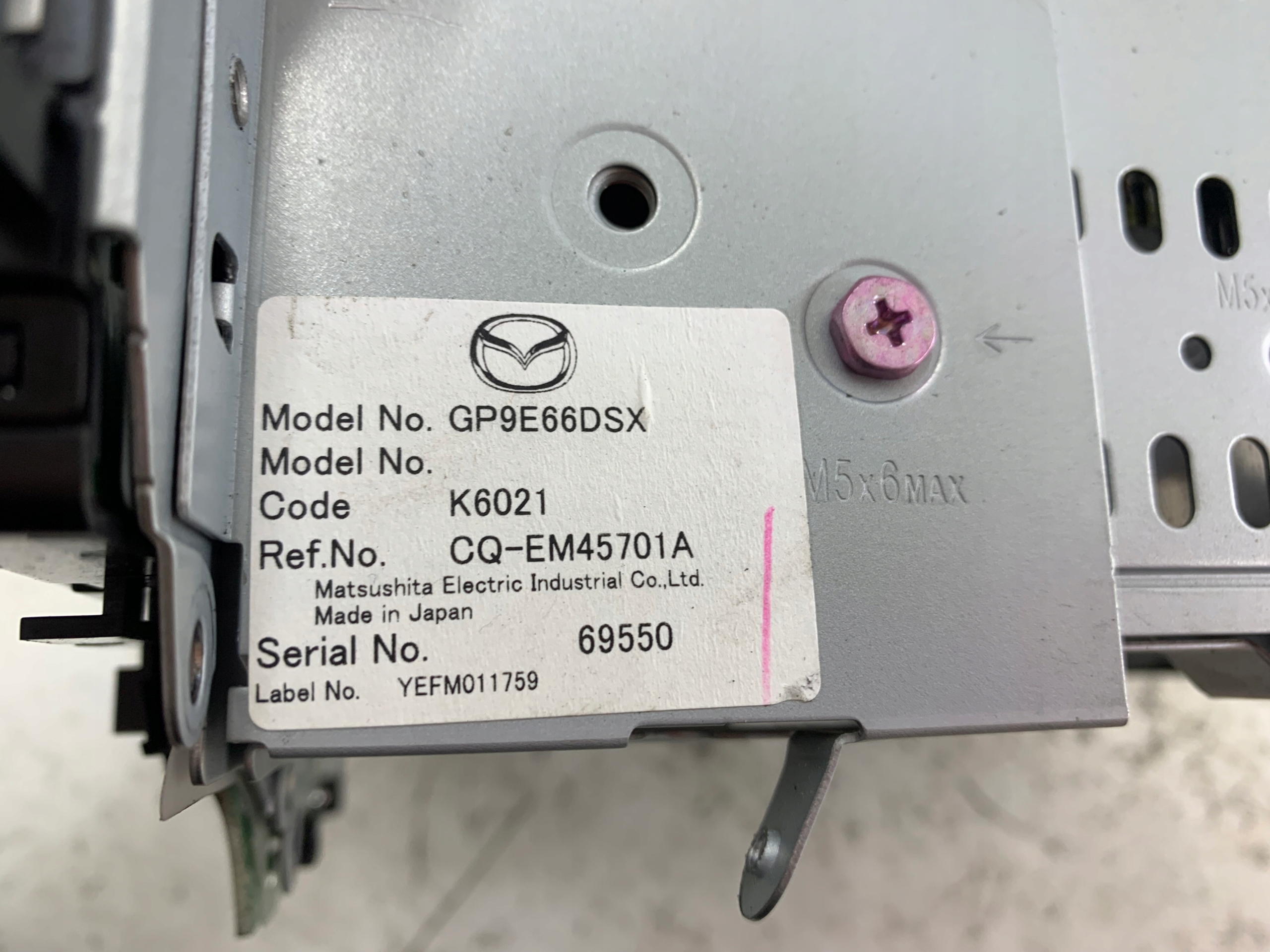MAZDA 6 GG LIFT RADIO FABRYCZNE CD GP9E66DSX
