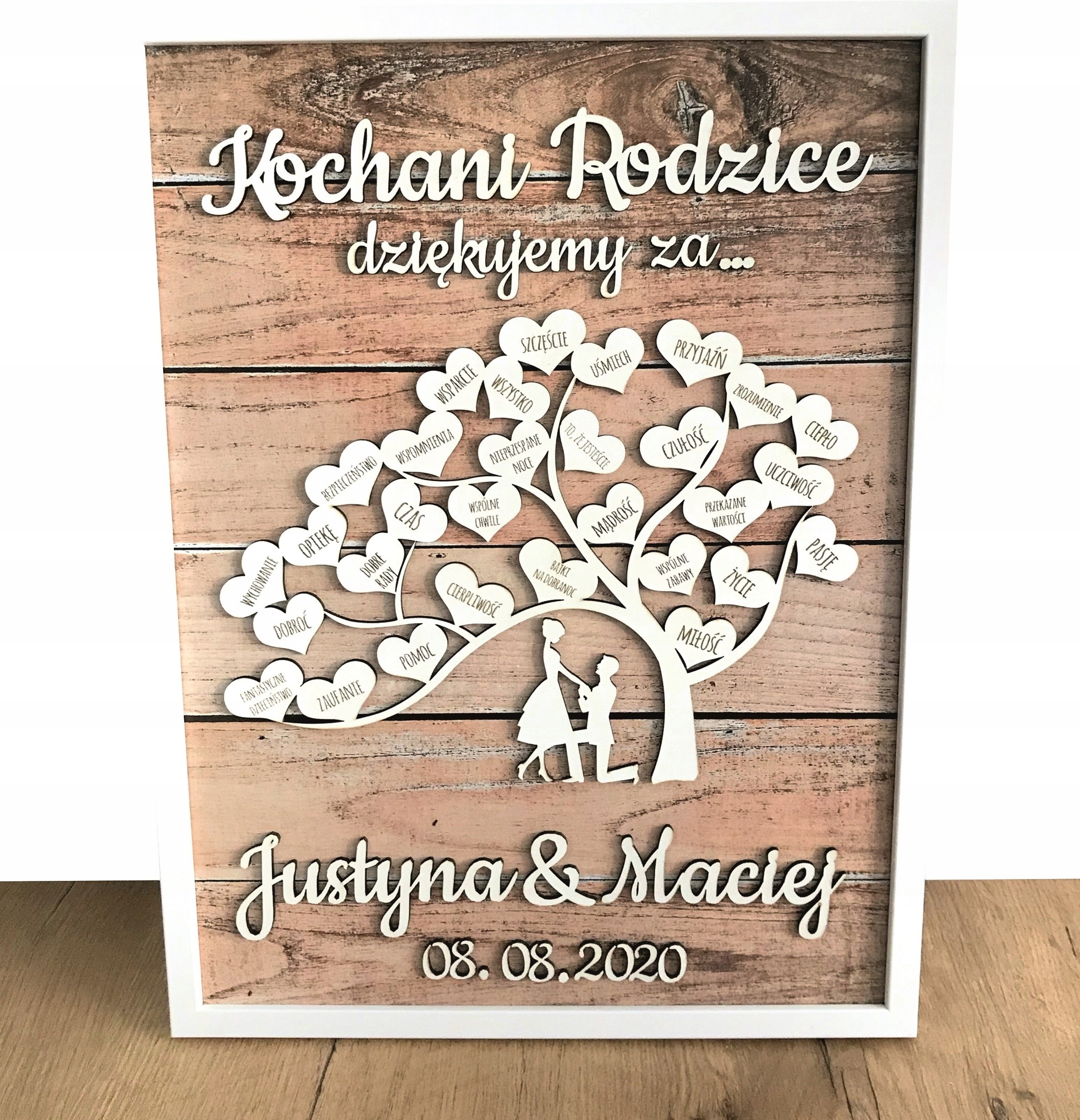 PODZIĘKOWANIE DLA RODZICÓW NA ŚLUB WESELE PREZENT MAMY TATY PAMIĄTKA DUŻA Marka inny