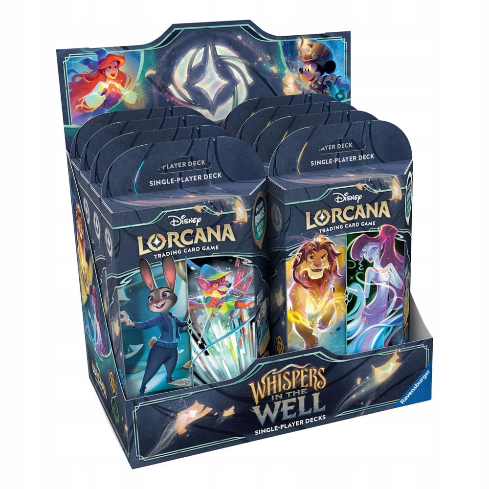 Disney Lorcana Tcg Whispers in the Well Starter Decks Display (8) English E