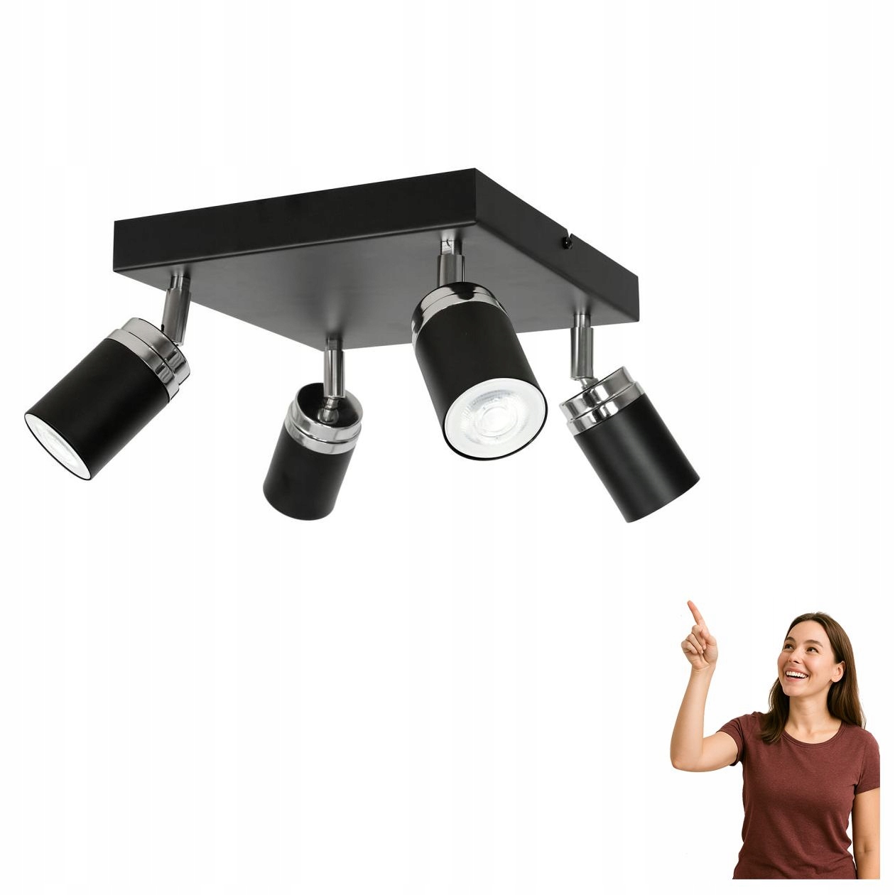 Kvadratová reflektorová spotová lampa Reno 5148 Luminex