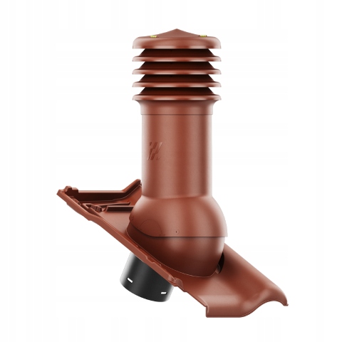 Větrací komín fi150 HiVent střešní taška Creaton Titania Kaštanová