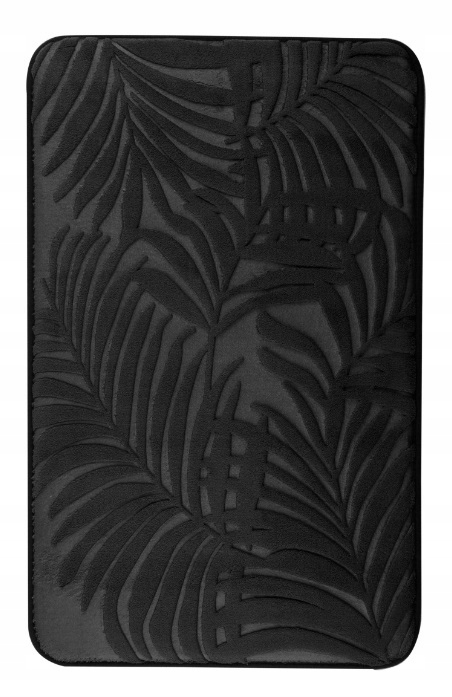 

Dywanik łazienkowy Floryda czarny liście palmy