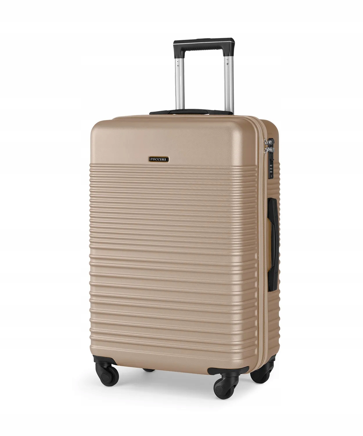 Walizka Średnia Podróżna Twarda Abs Puccini Szampan Na Kółkach ABS028B-6C