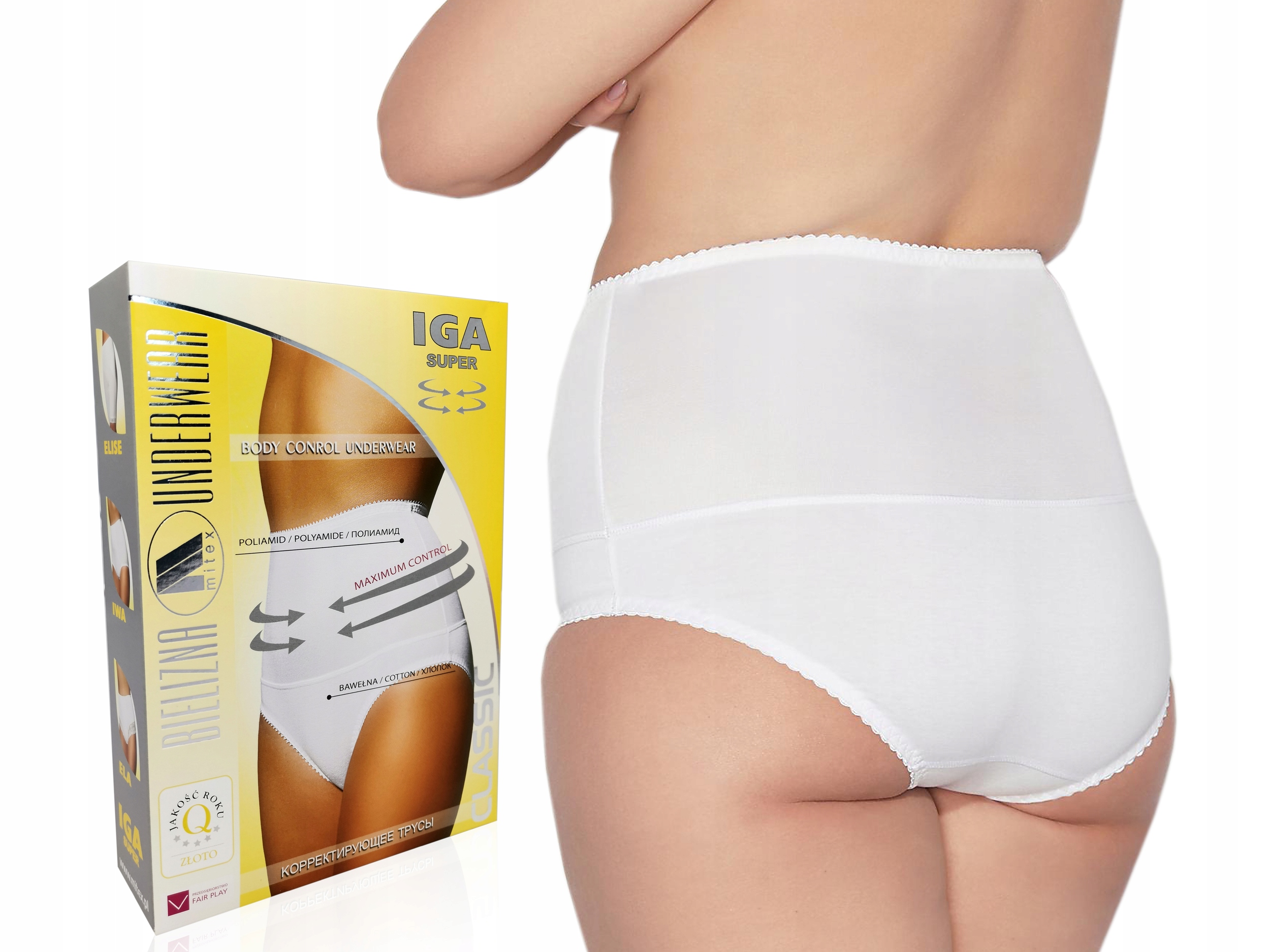 

Mitex Iga figi wyszczuplające białe , 6XL