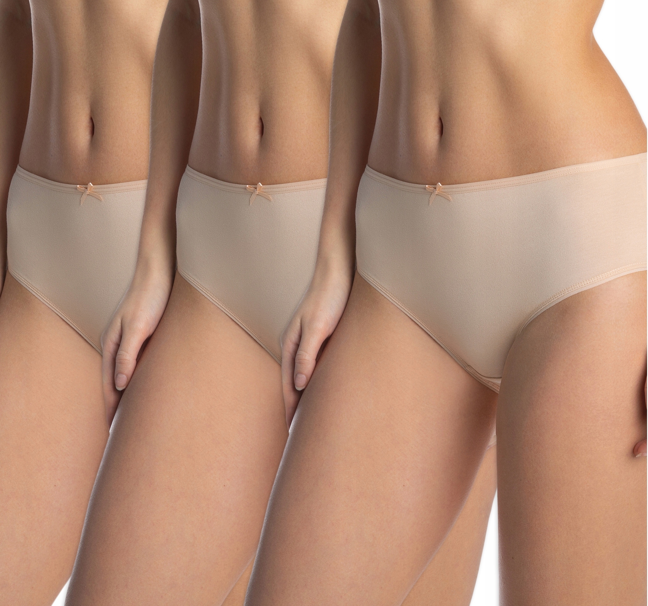 Dámské bavlněné kalhotky Kalhotky Bikini 3 Páry Klasické Lama Béžové L