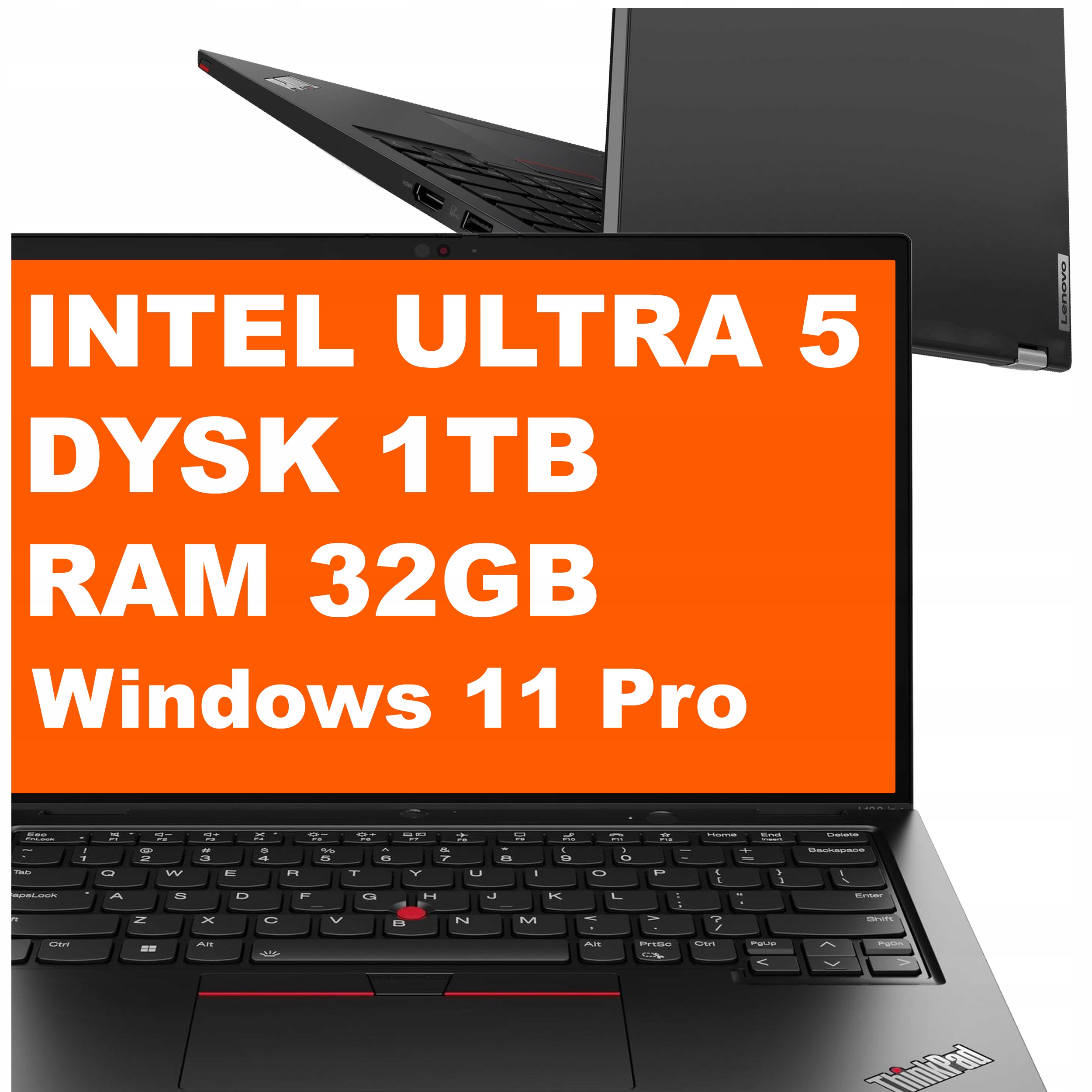 Notebook Lenovo ThinkPad L13 2v1 G5 Ultra 5 32GB 1TB Wuxga W11 Pro Černý