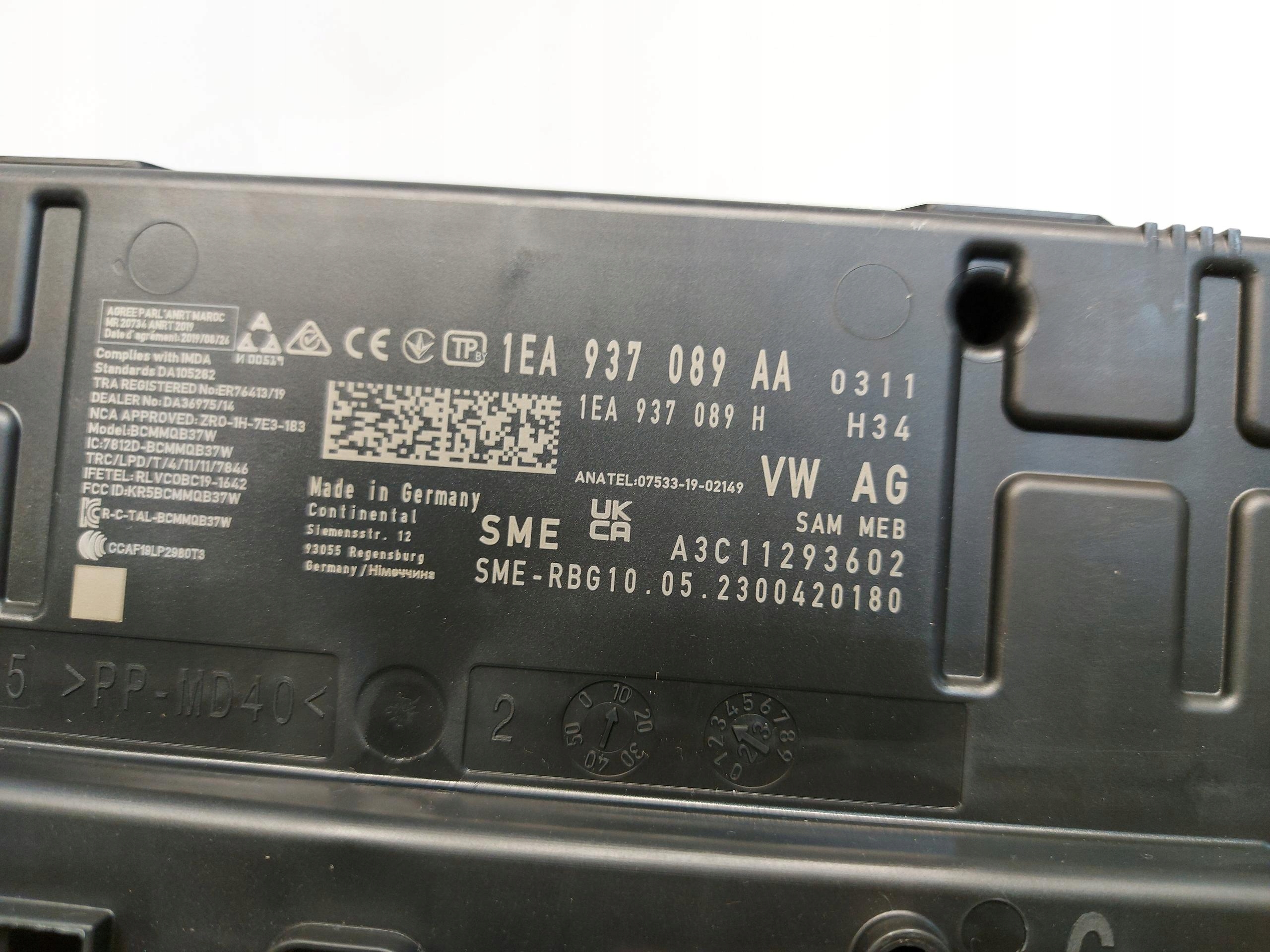SKODA ENYAQ 5LA module control unit komfortu 1EA937089AA