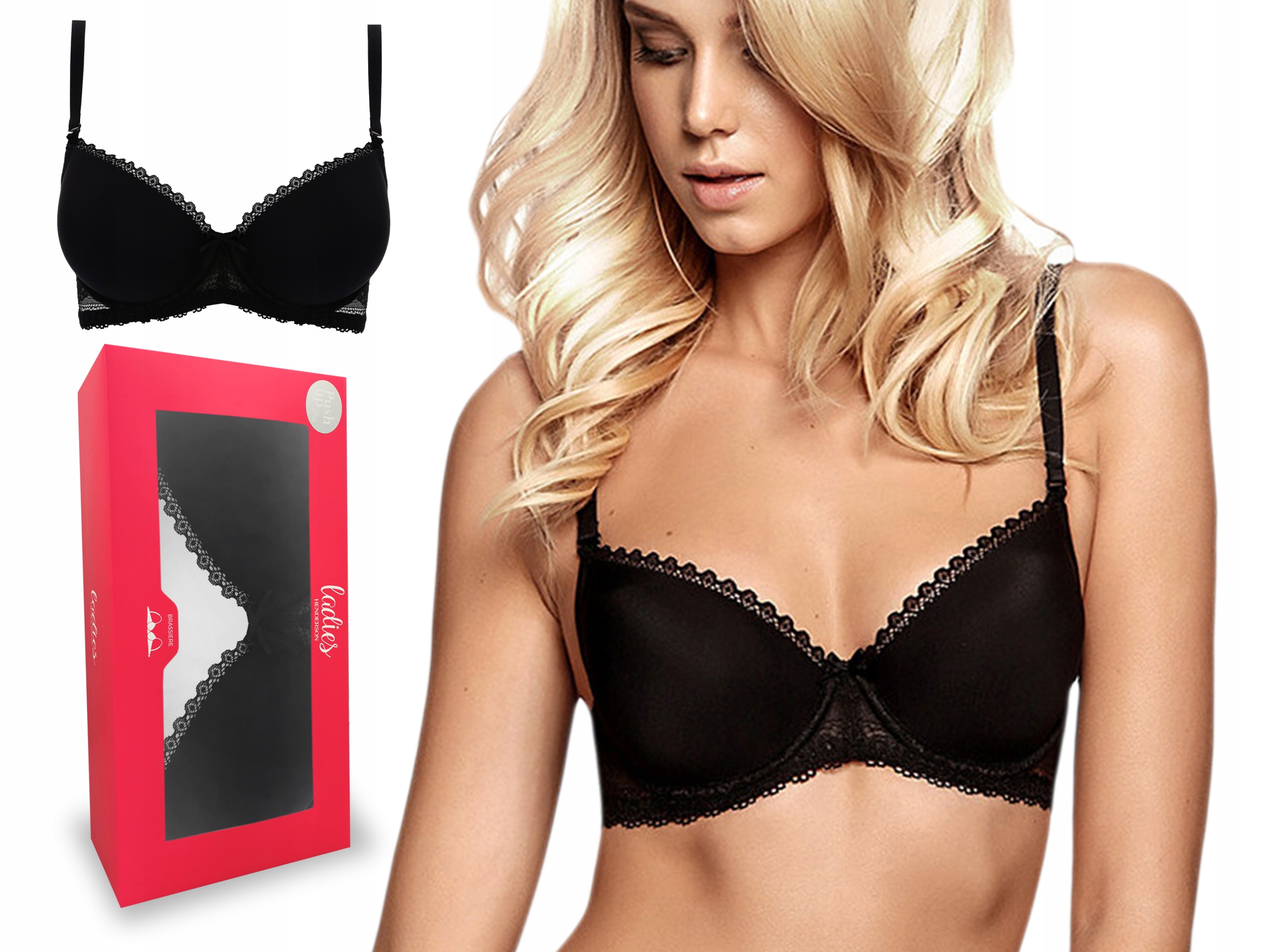 

Henderson Kassidy, biustonosz push up, Czarny, 65G