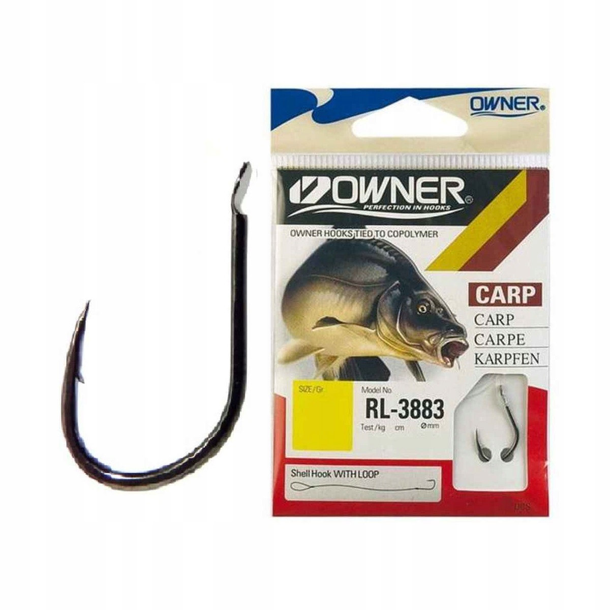 Haczyki z Przyponem Owner 70cm RL-3883 Czarne #8