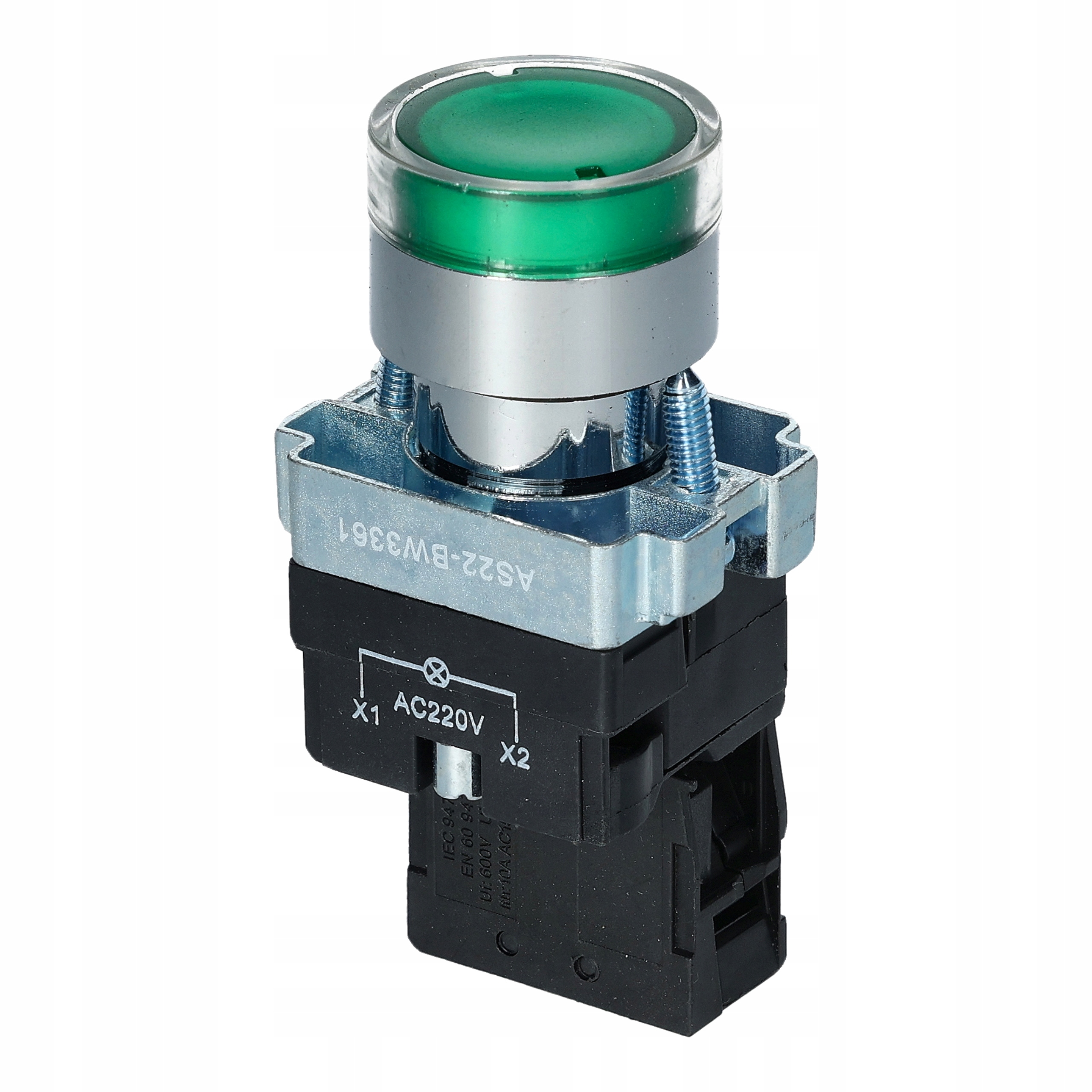 PRZYCISK STEROWNICZY PODŚWIETLANY START ZIELONY EAN (GTIN) 5900378902898