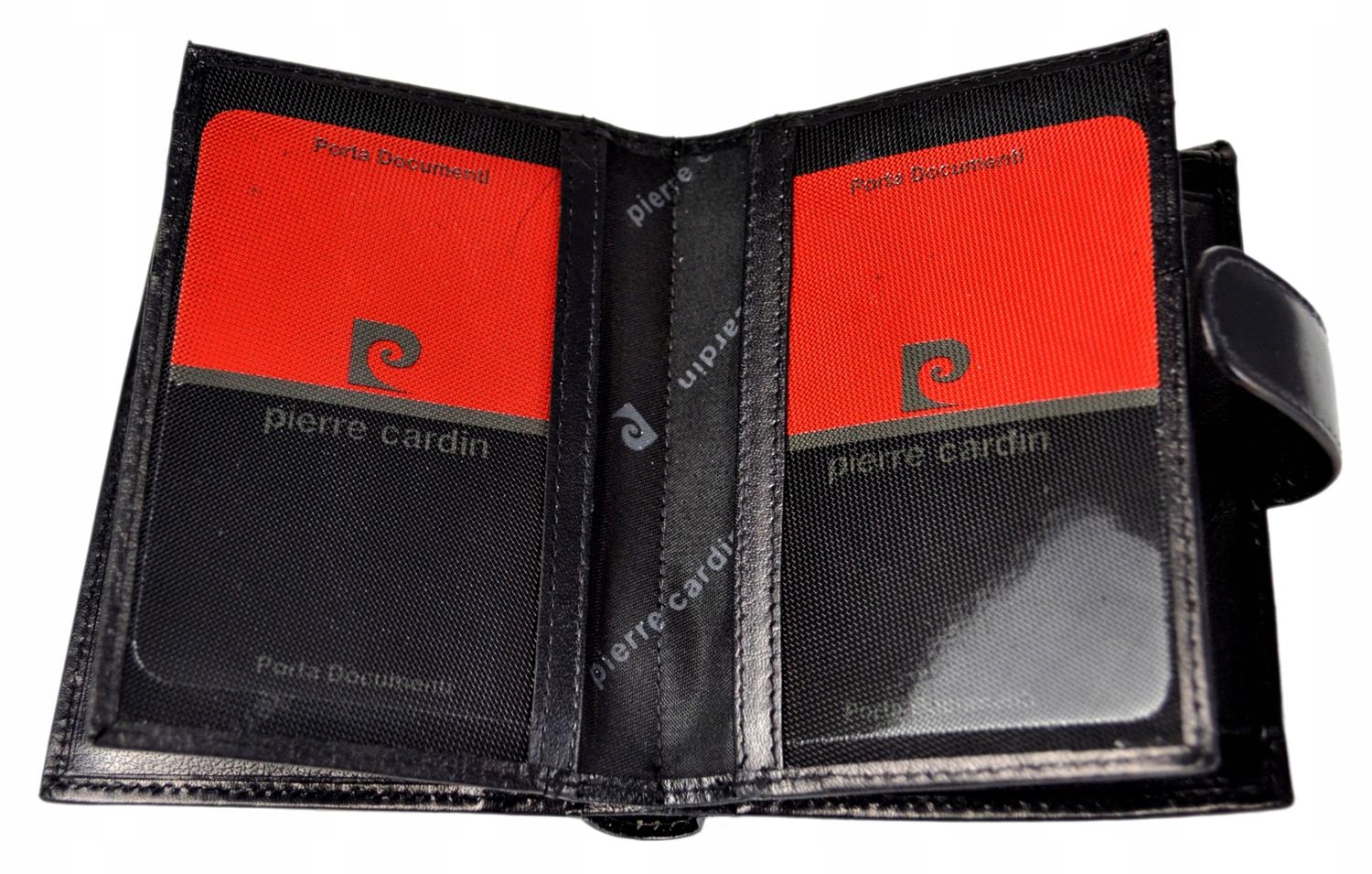 Zestaw Pierre Cardin Pasek + Portfel Czarny Skóra Naturalna ZG130 Kolor czarny