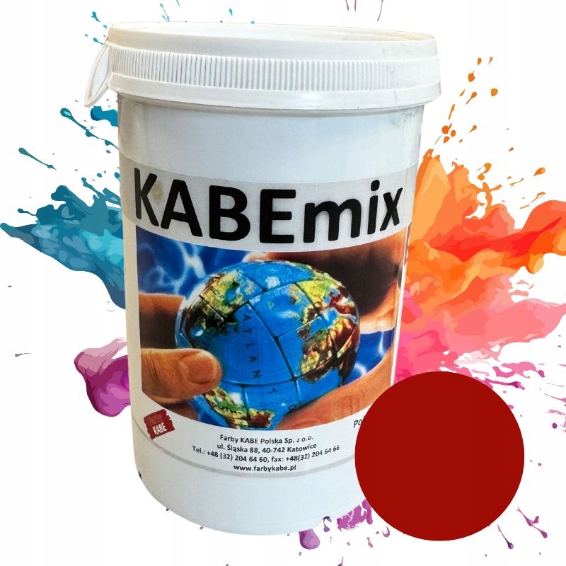 Kabe Pigment Pasta Pigmentowa do Farb Tynków i Dekoracji 1418 Bordowy 1l