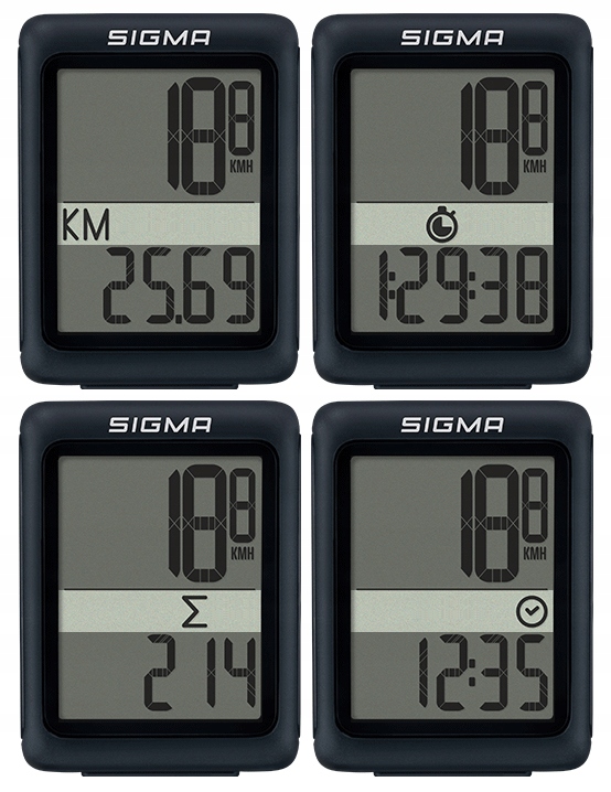 PRZEWODOWY LICZNIK ROWEROWY WODOODPORNY SIGMA 5.0 WR START/STOP ZEGAR 5FN Marka Sigma