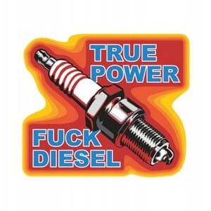 

True Power F#ck Diesel naklejka